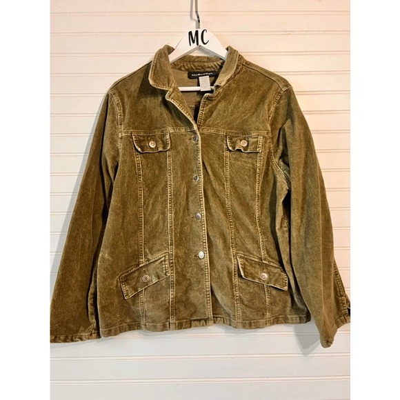 Five Sag harbor Sport Olive Green Corduroy Jacket Size Large in boys. - Picture 1 of 11